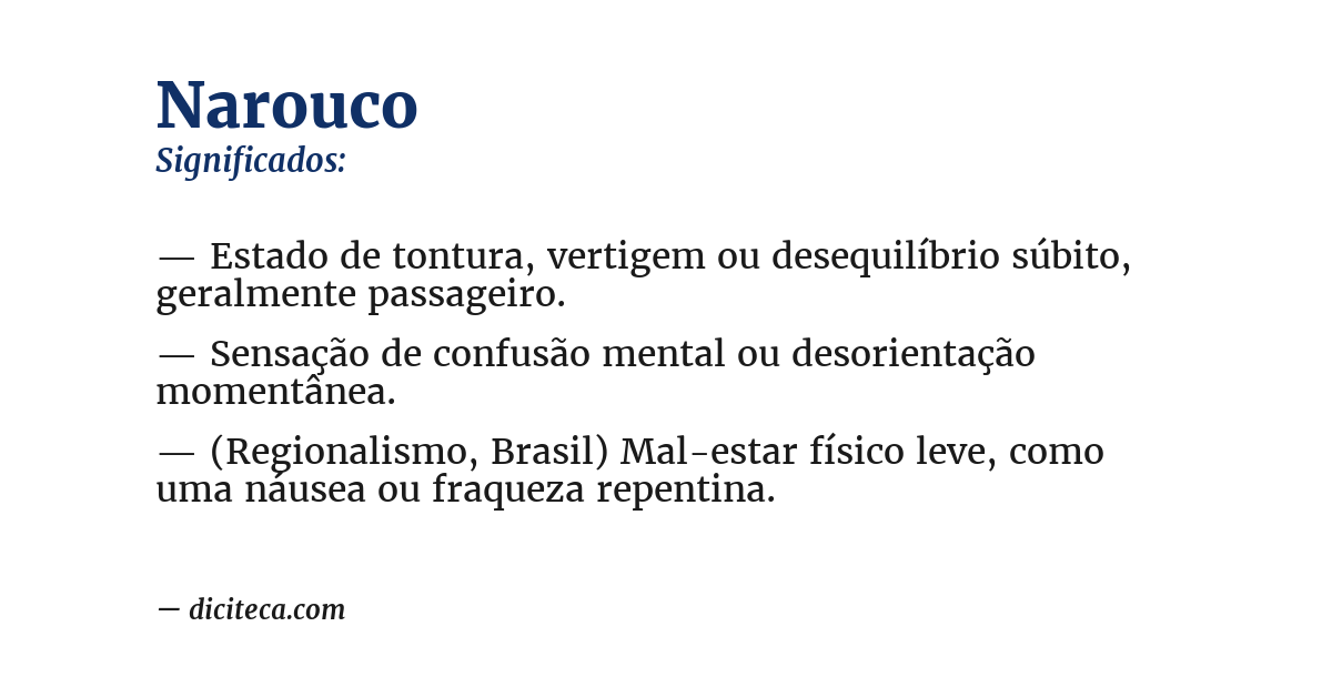 Significado de narouco