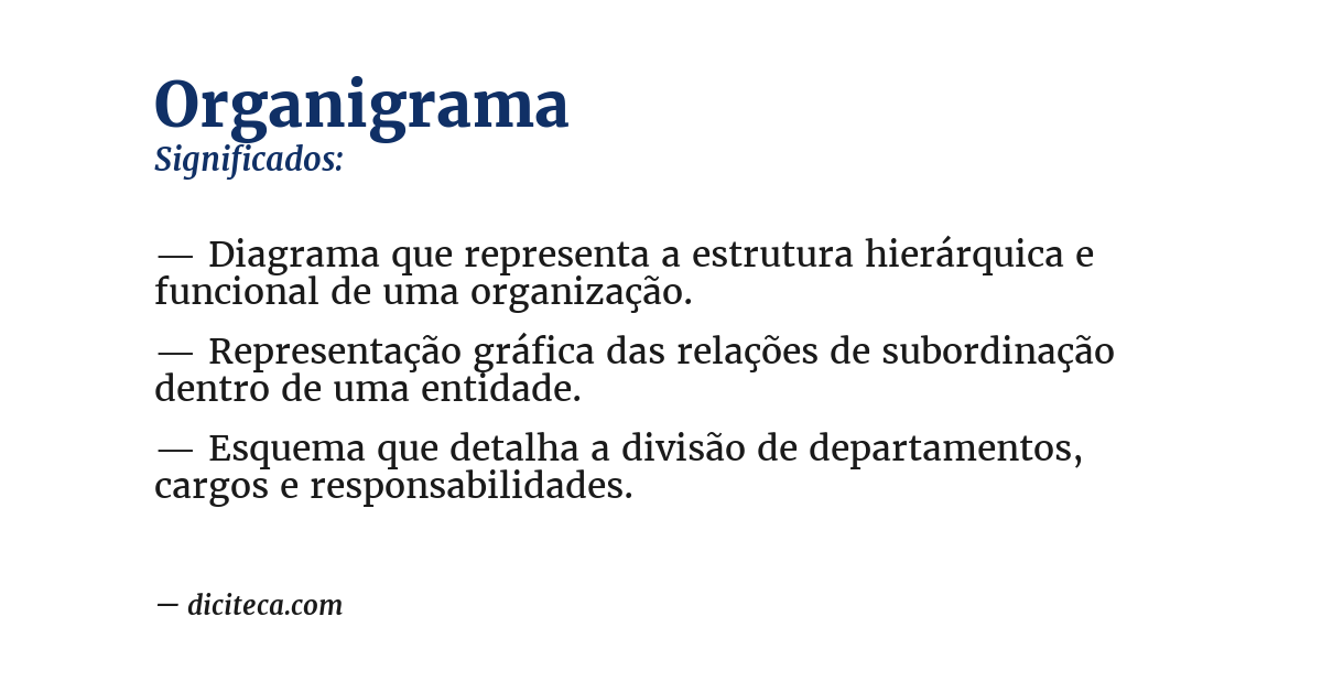 Significado de organigrama