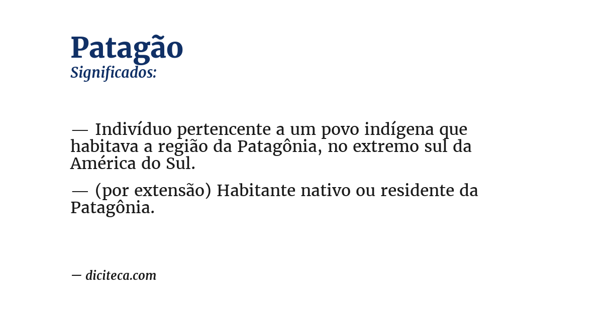 Significado de patagão