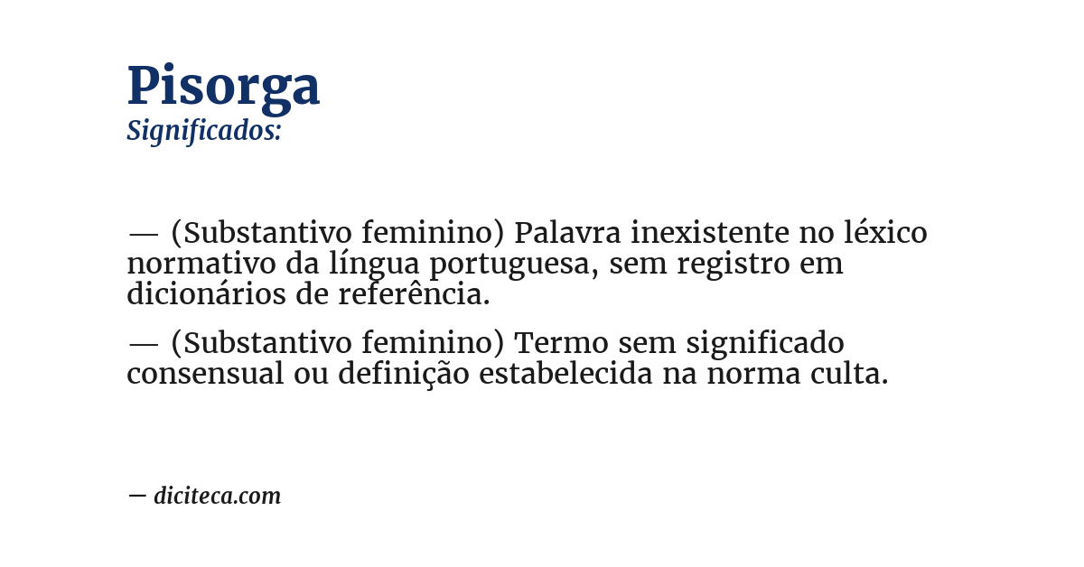 Significado de pisorga