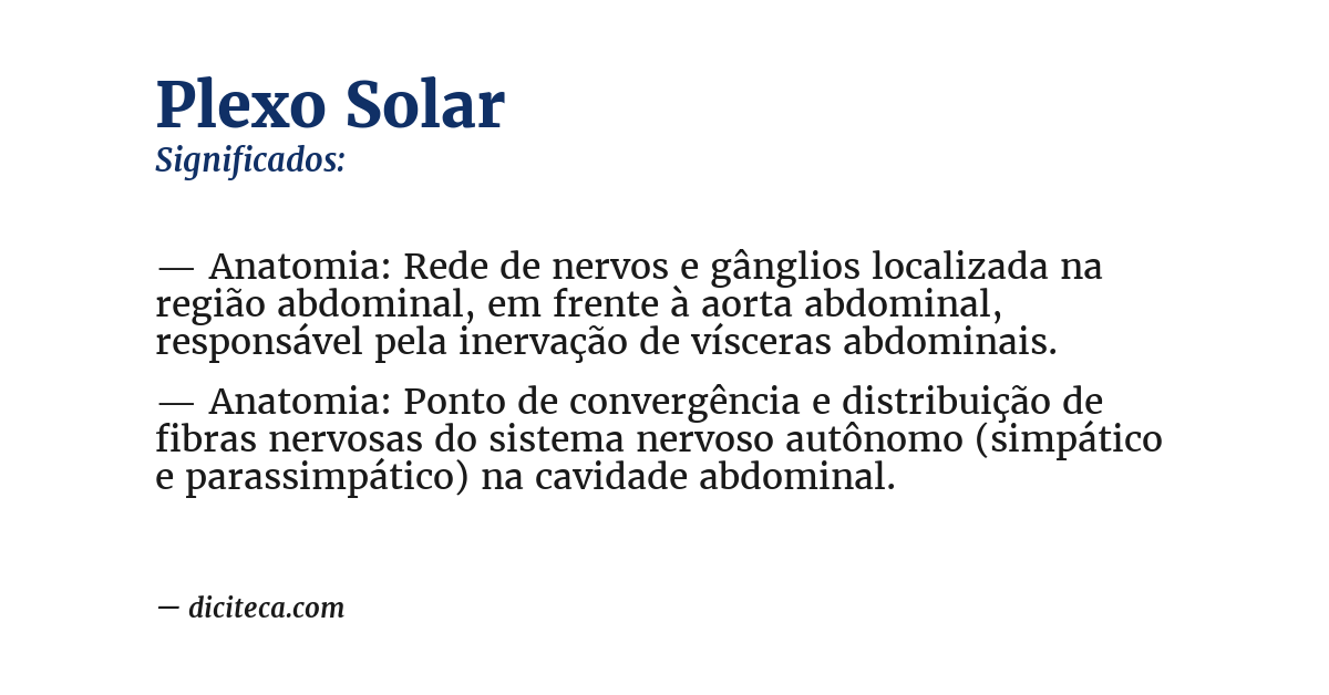Significado de plexo solar