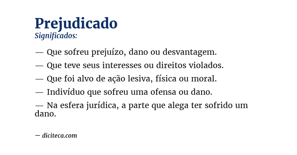 Significado de prejudicado