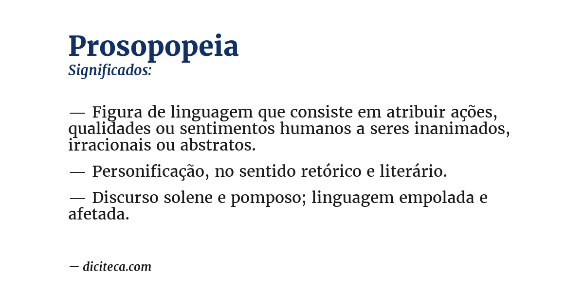 Significado de prosopopeia