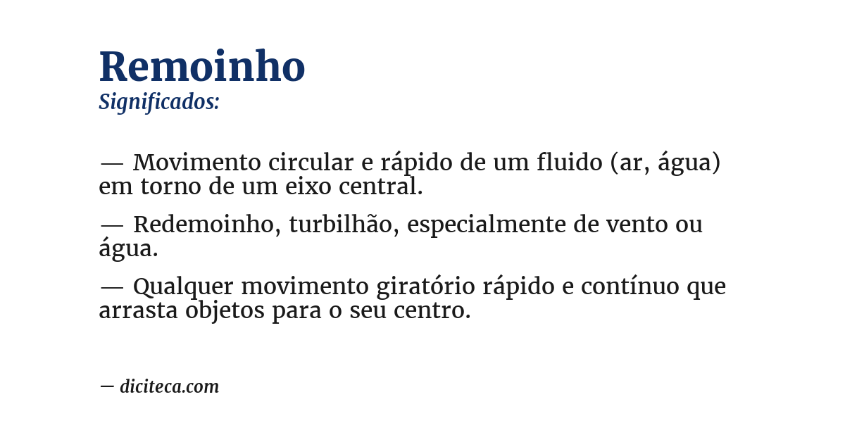 Significado de remoinho