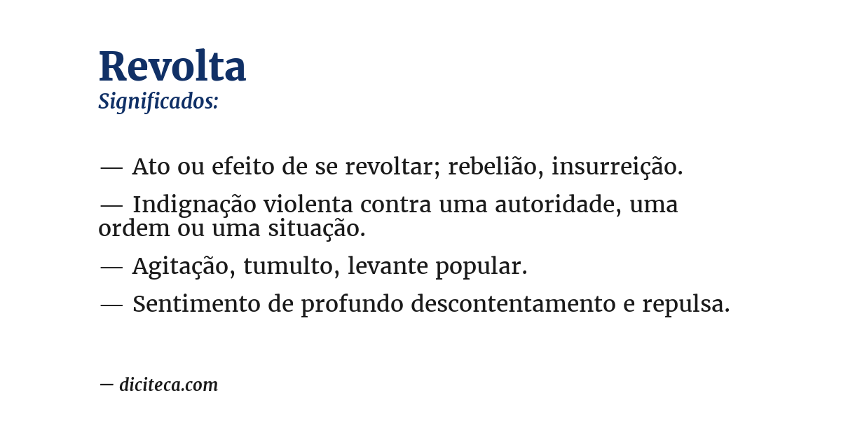 Significado de revolta