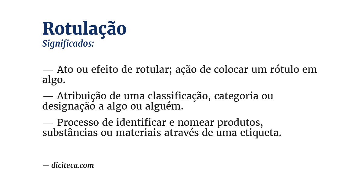 Significado de rotulação