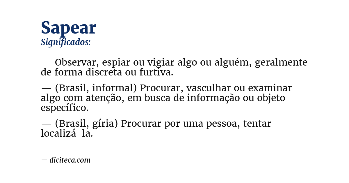 Significado de sapear