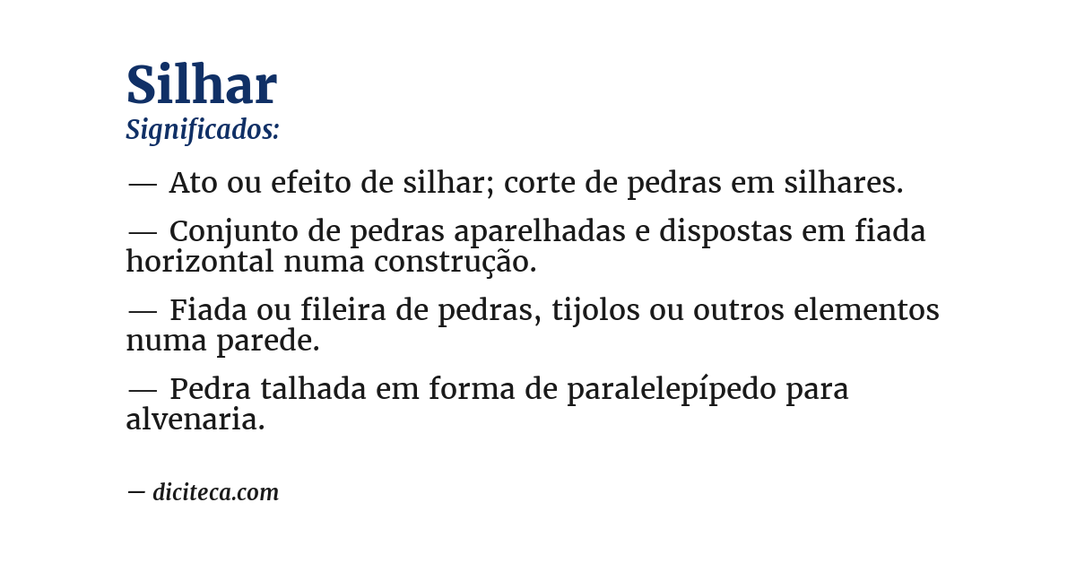 Significado de silhar