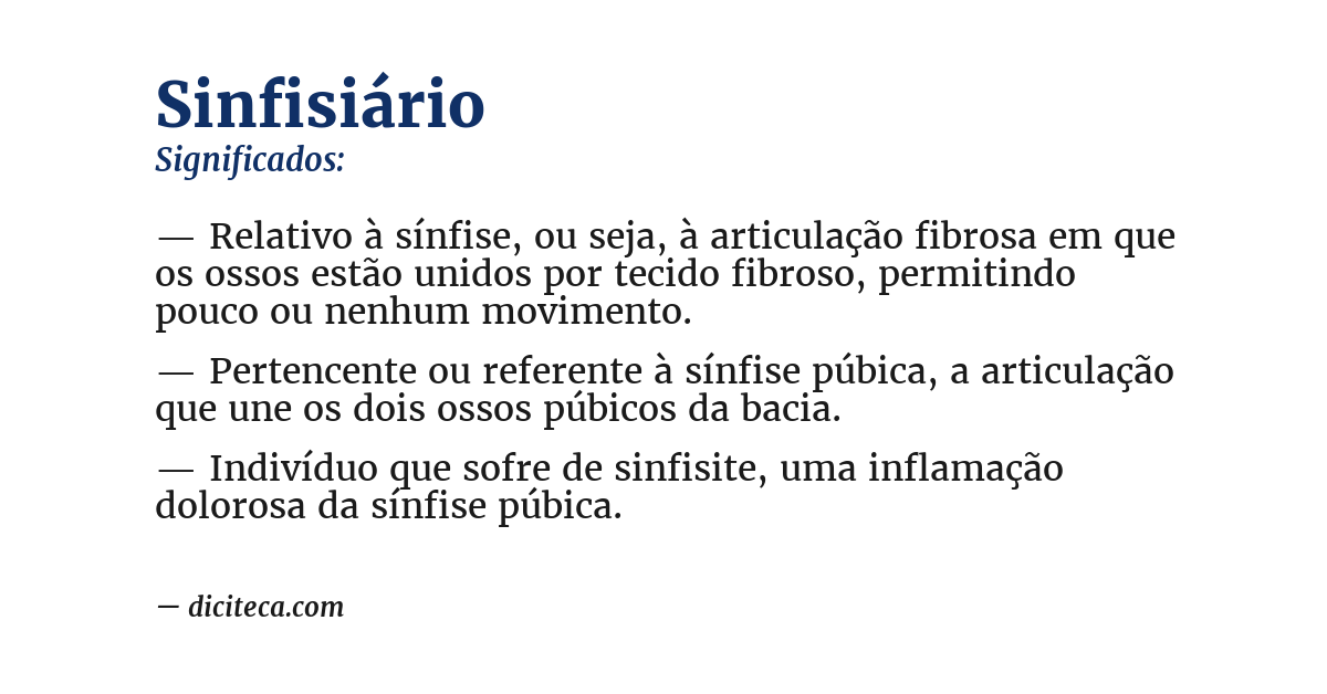 Significado de sinfisiário