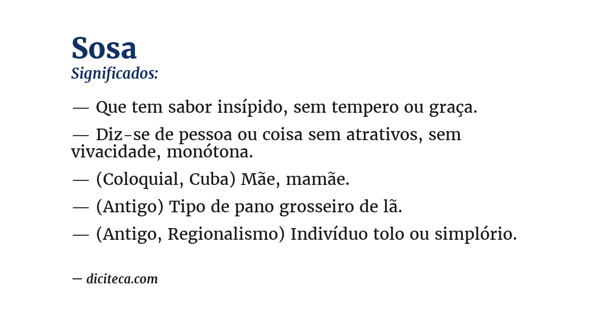 Significado de sosa