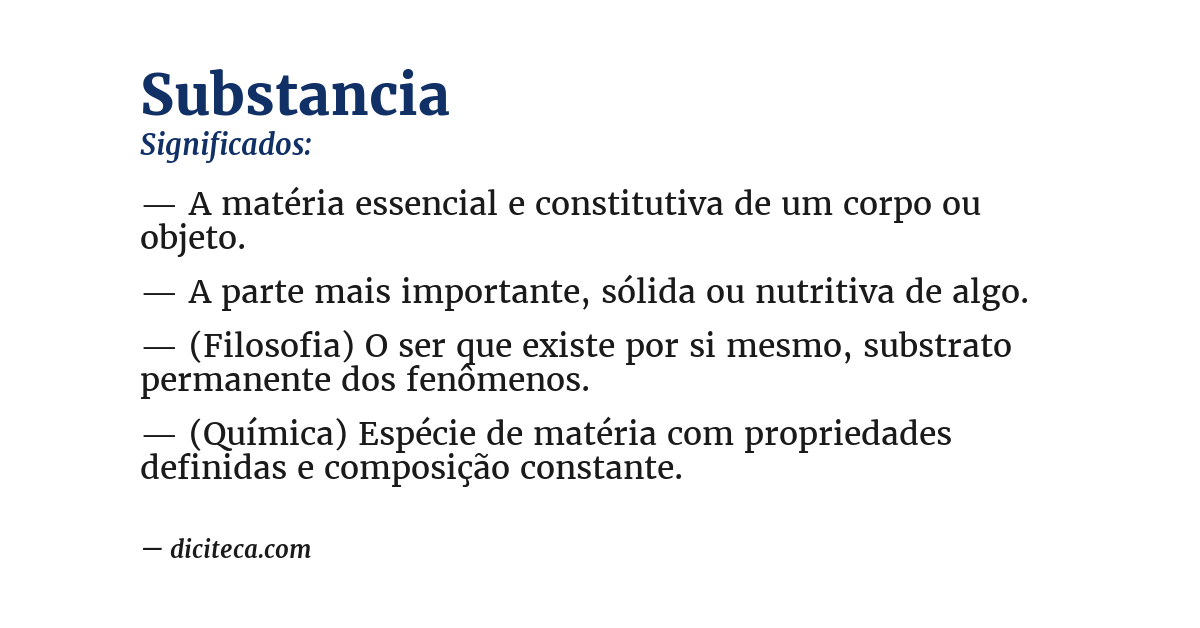 Significado de substancia