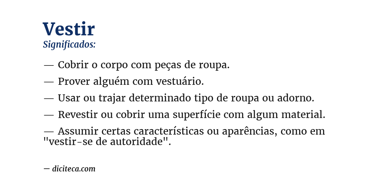 Significado de vestir