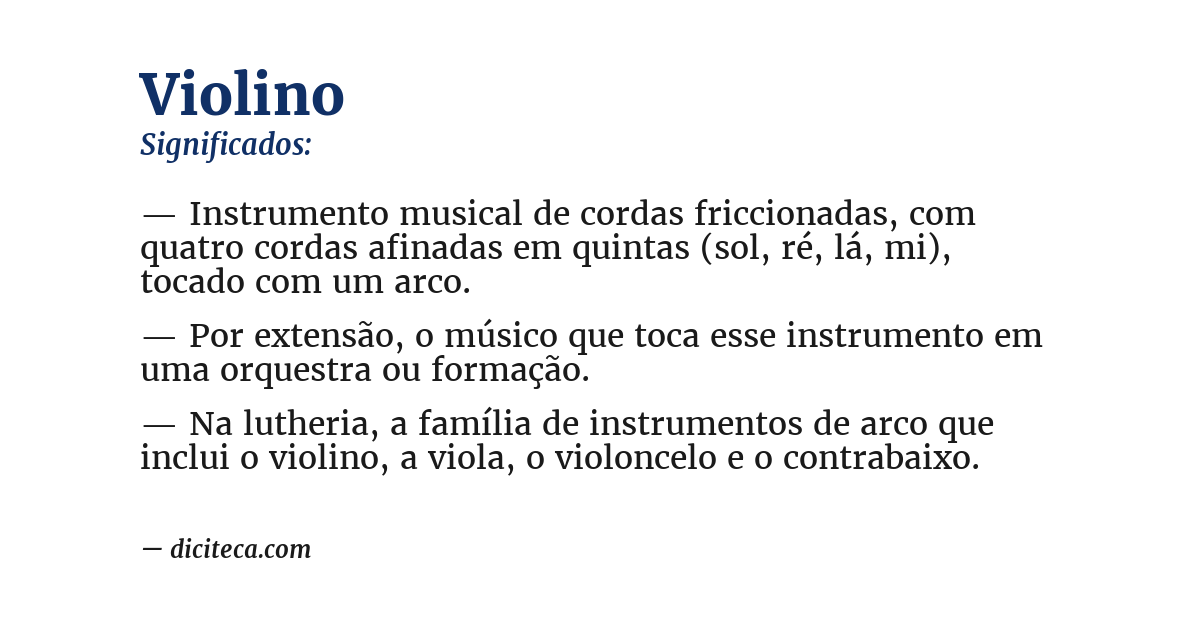 Significado de violino