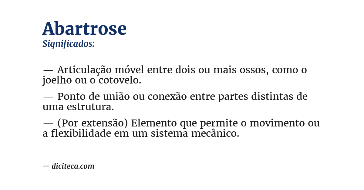 Significado de abartrose