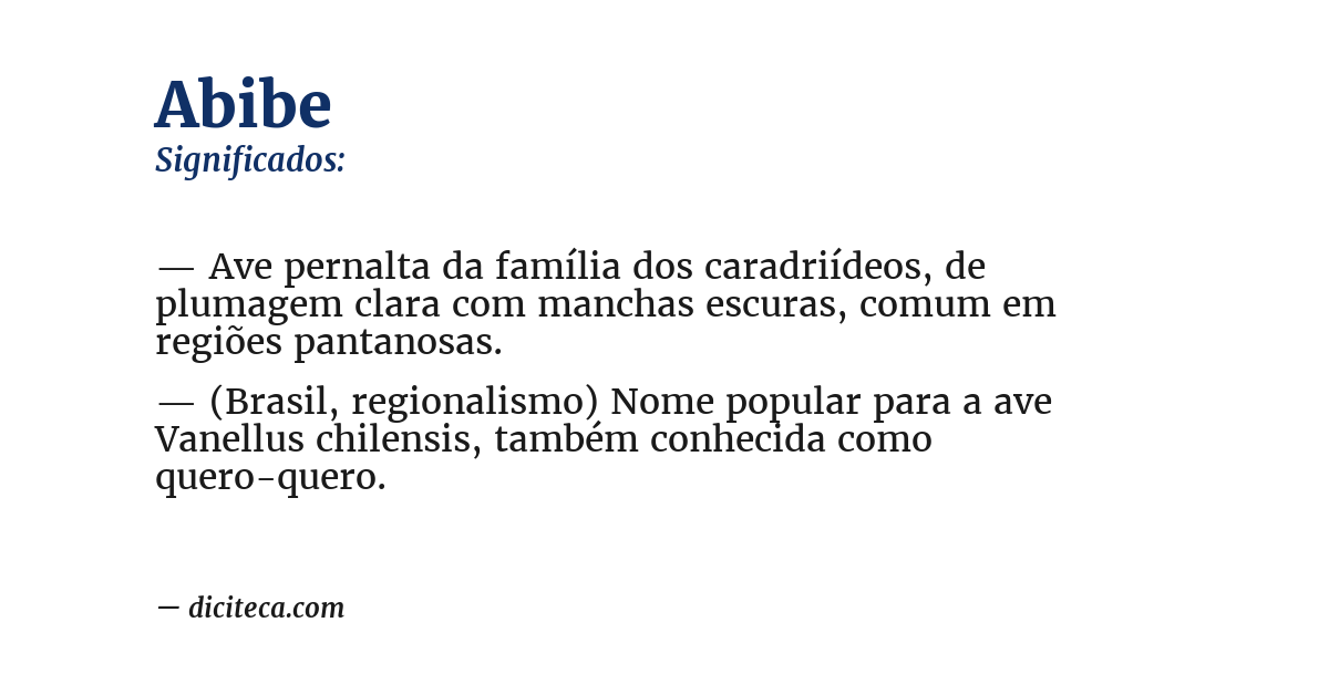 Significado de abibe
