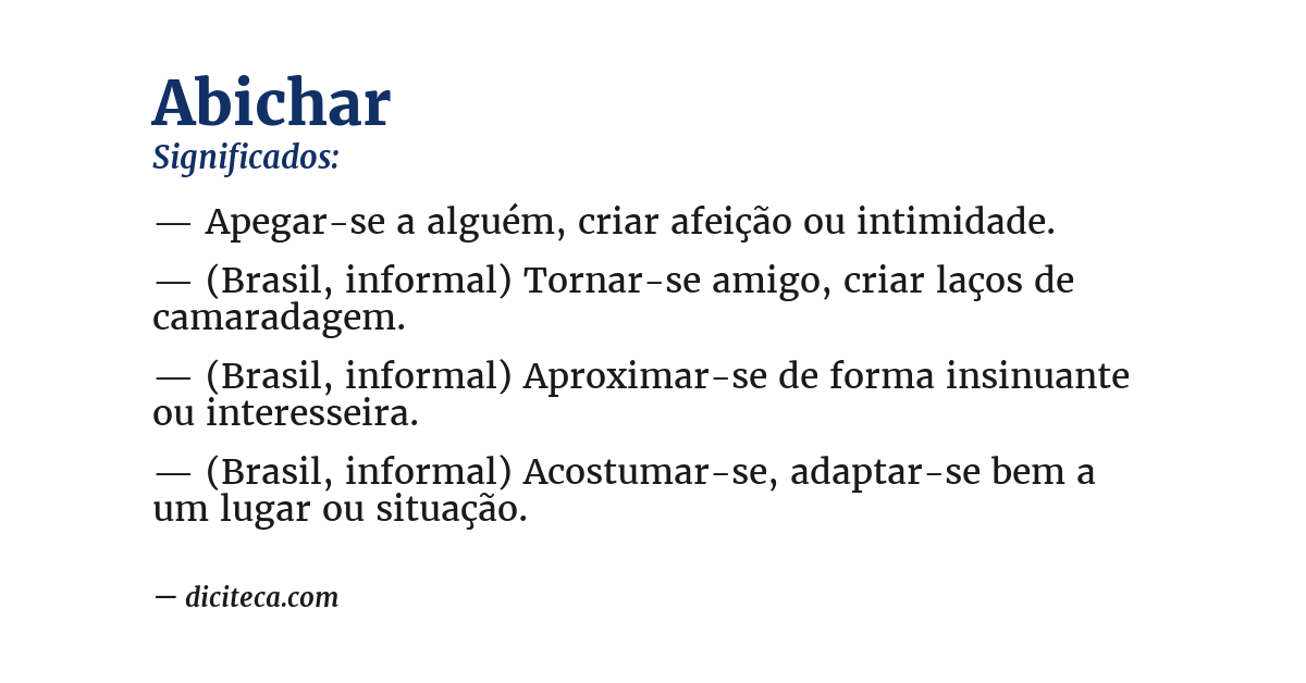 Significado de abichar