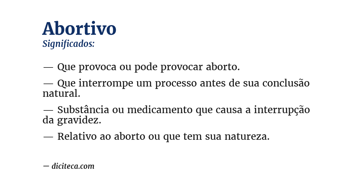 Significado de abortivo