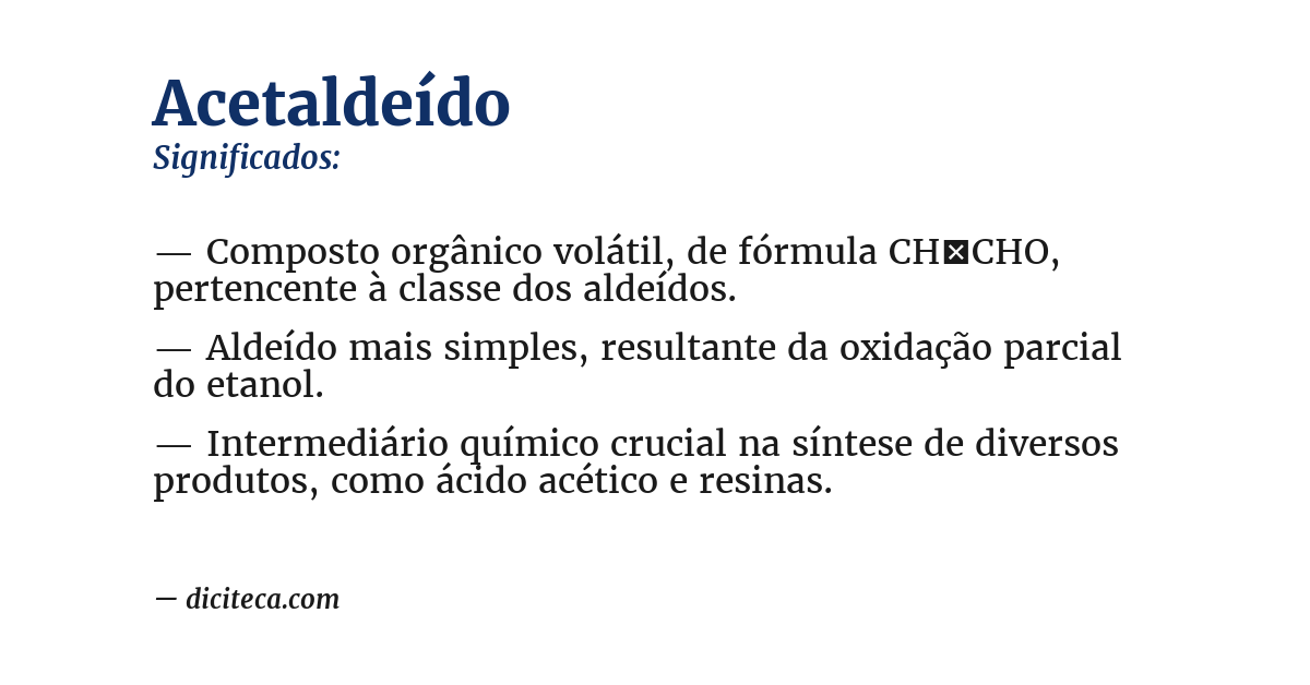 Significado de acetaldeído