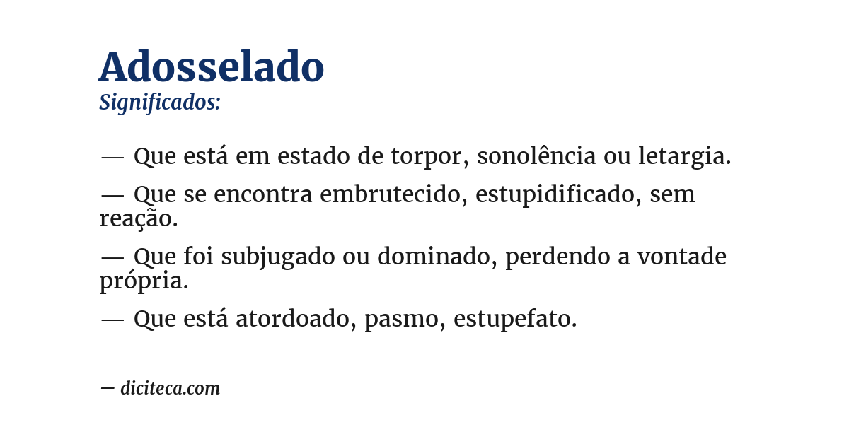 Significado de adosselado