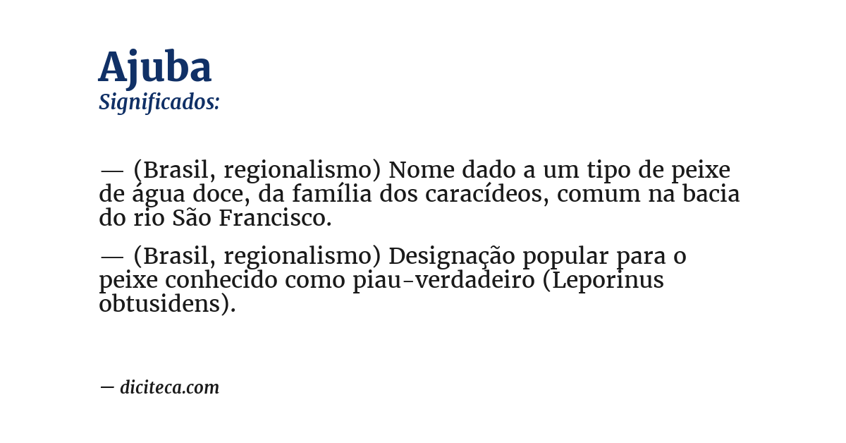 Significado de ajuba