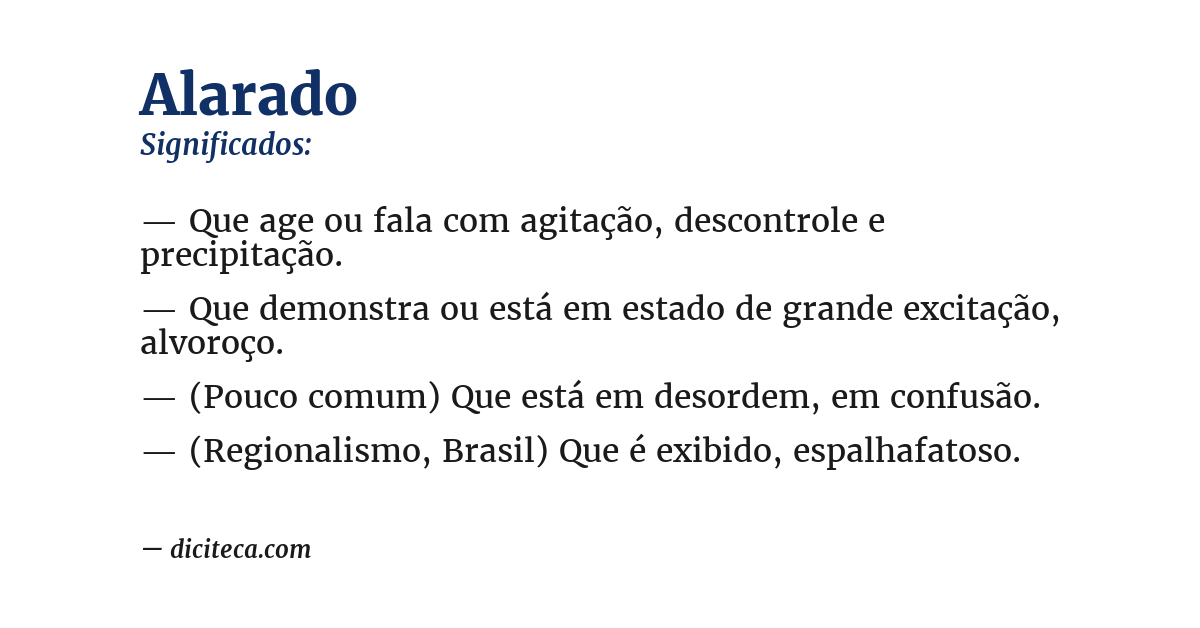Significado de alarado