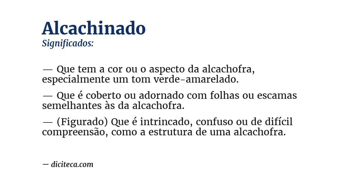 Significado de alcachinado