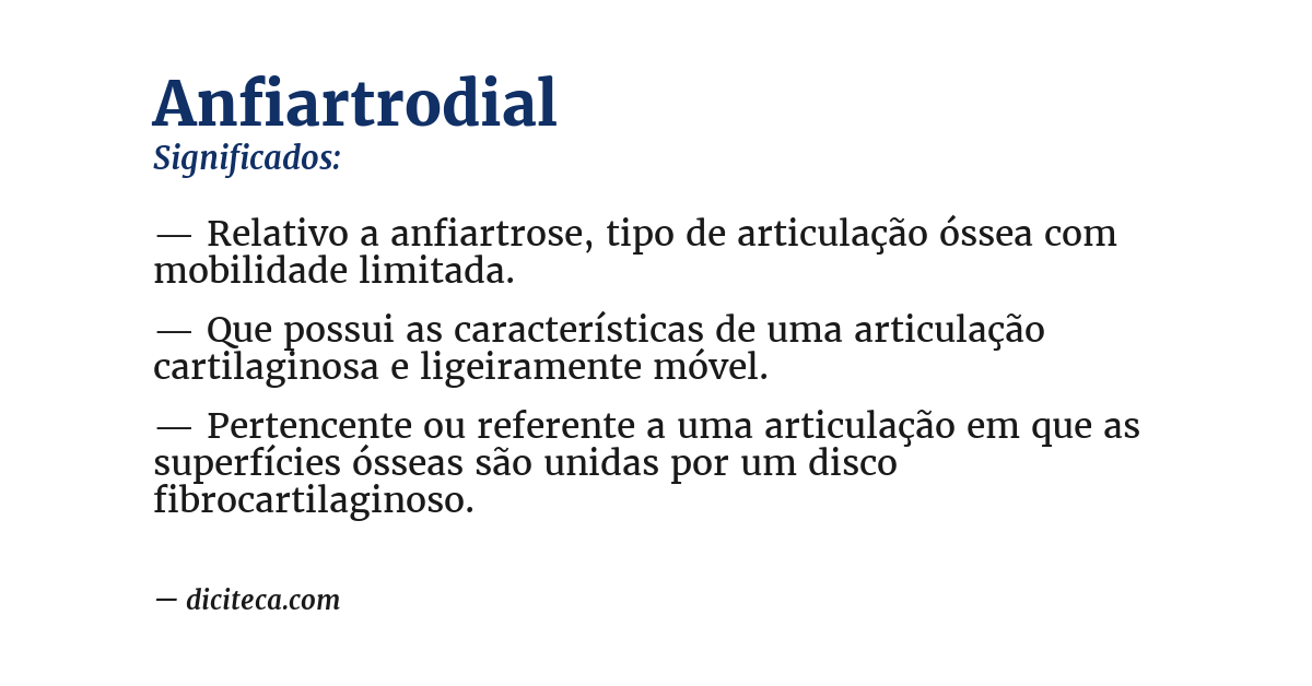 Significado de anfiartrodial