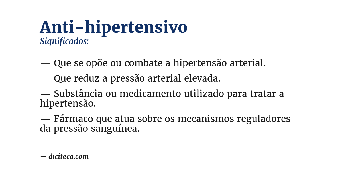 Significado de anti-hipertensivo