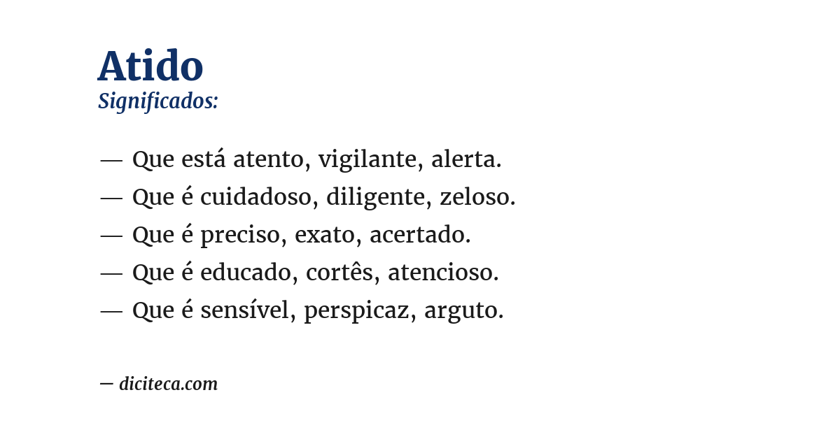 Significado de atido
