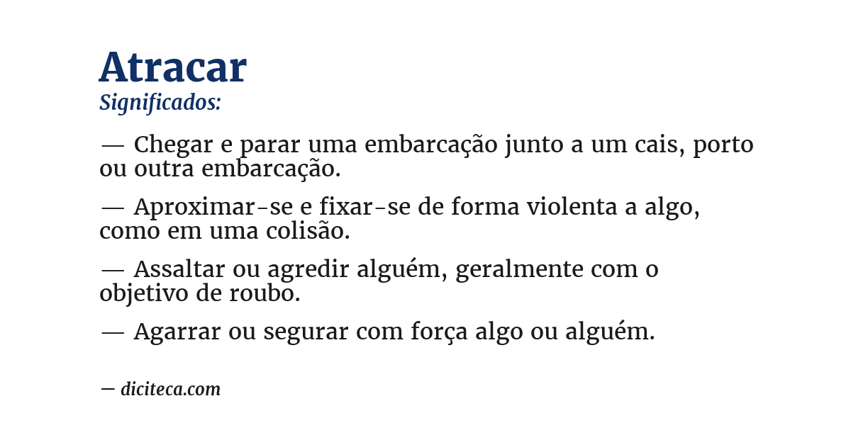 Significado de atracar