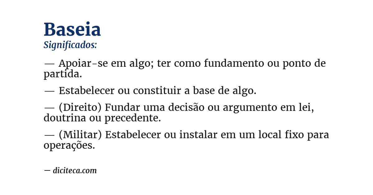 Significado de baseia