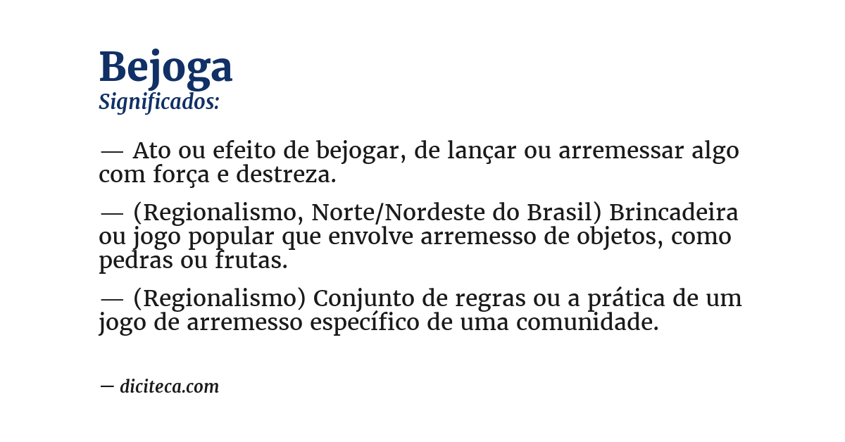 Significado de bejoga