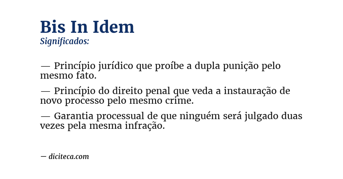 Significado de bis in idem