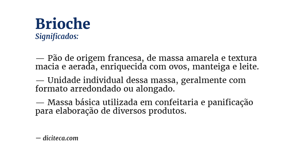 Significado de brioche