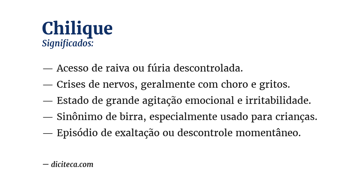Significado de chilique