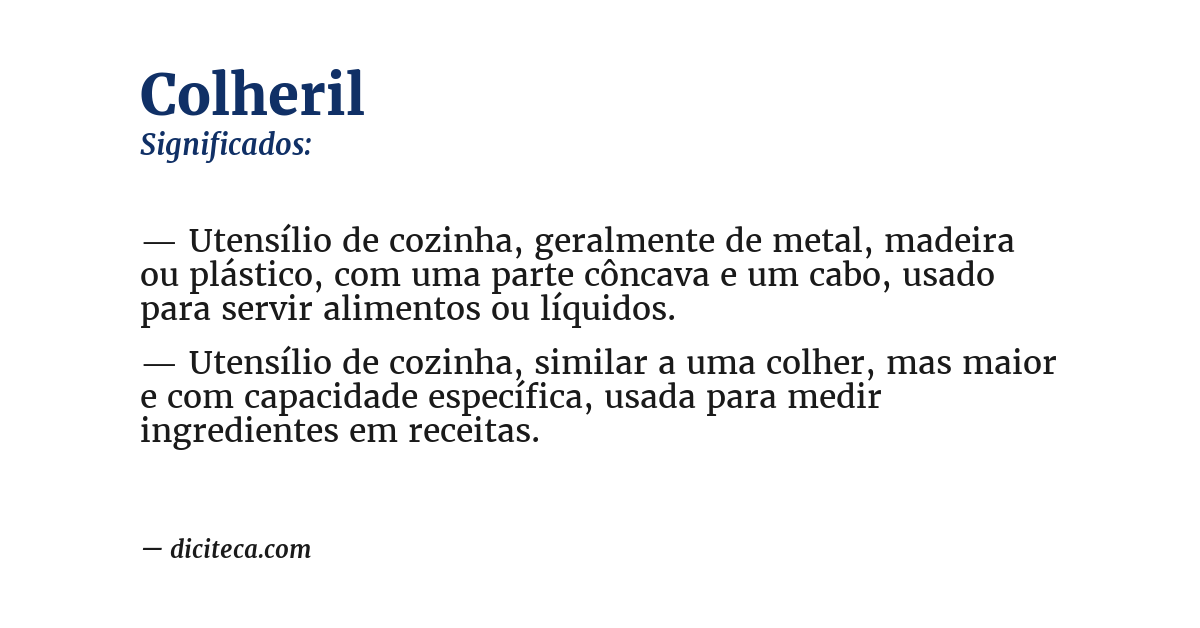 Significado de colheril