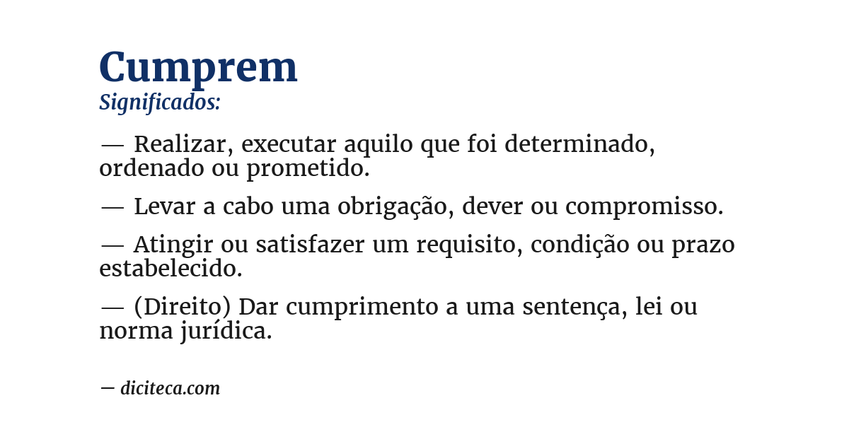 Significado de cumprem