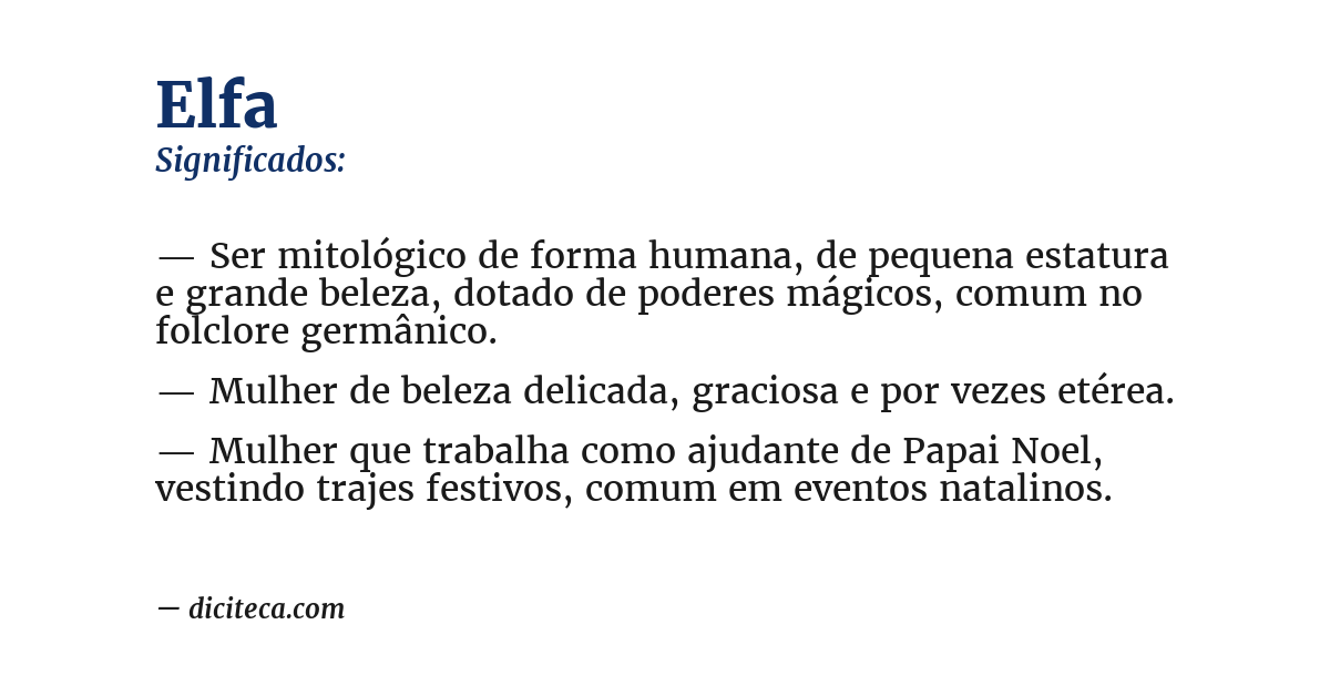 Significado de elfa