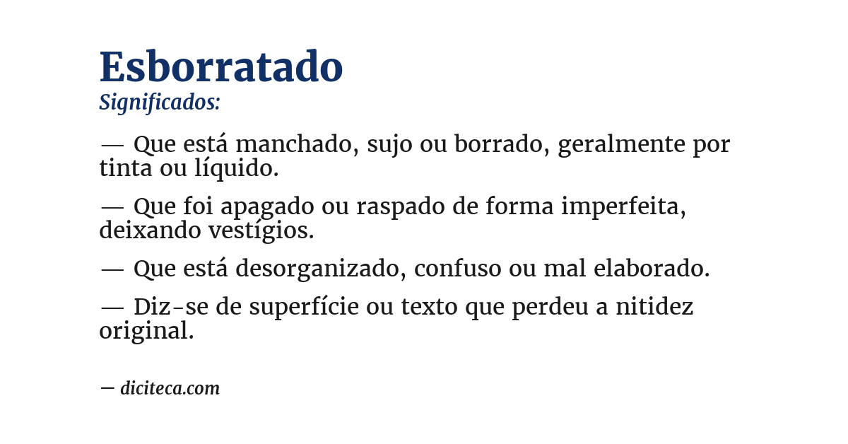 Significado de esborratado