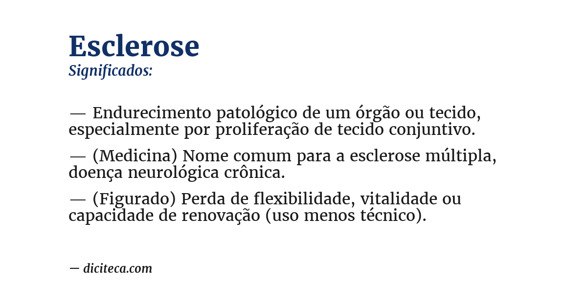 Significado de esclerose