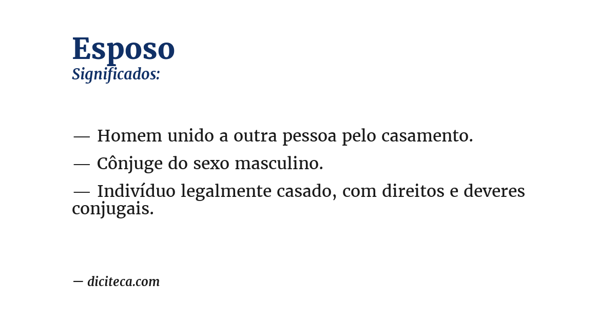 Significado de esposo