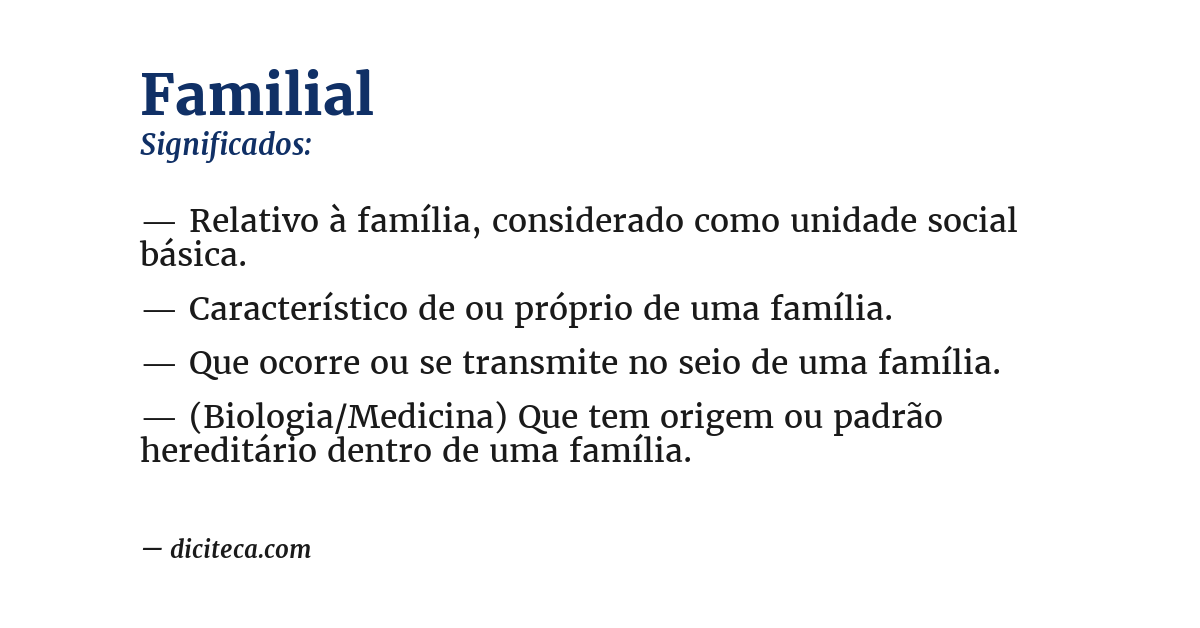 Significado de familial