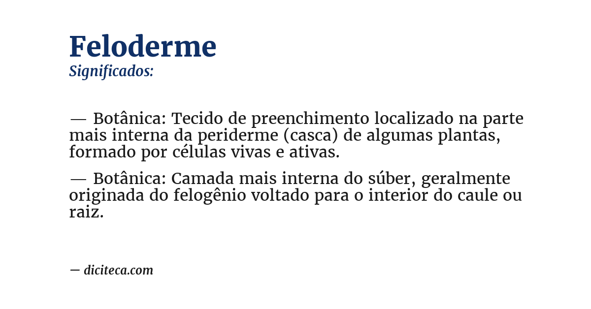 Significado de feloderme