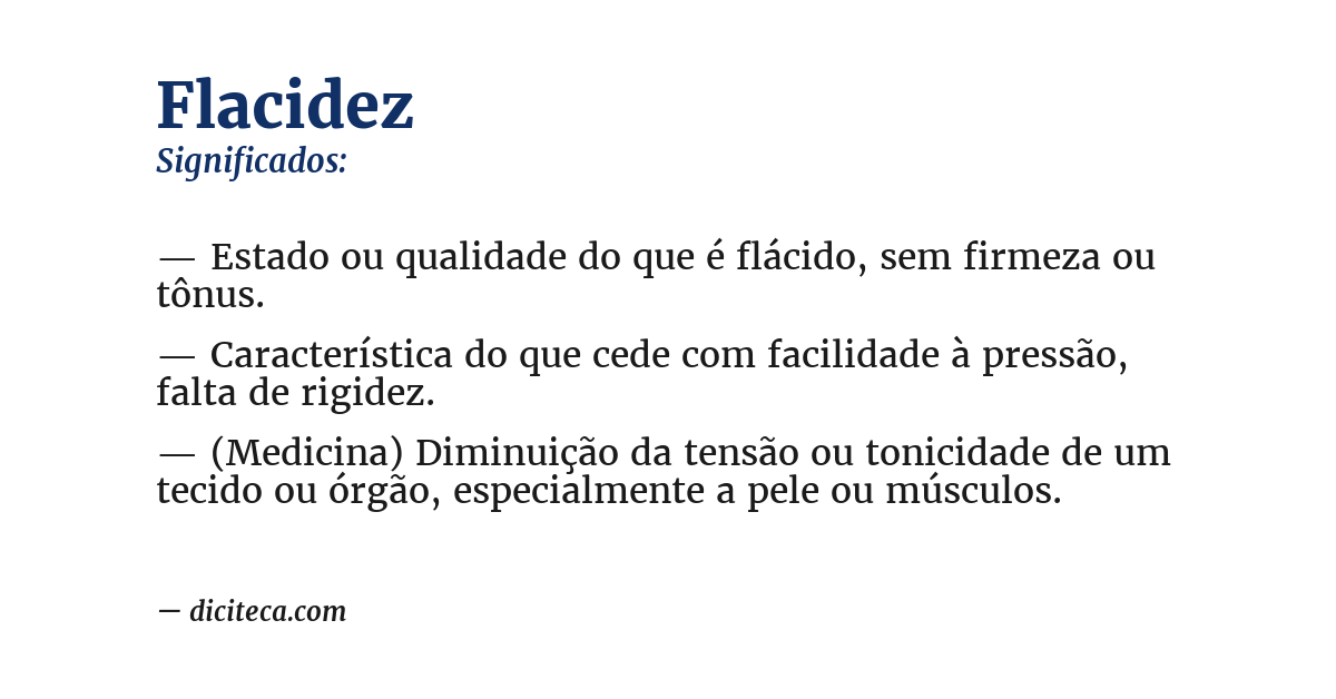 Significado de flacidez