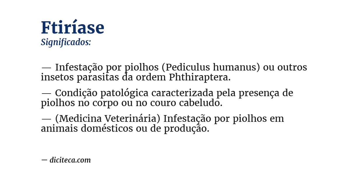 Significado de ftiríase