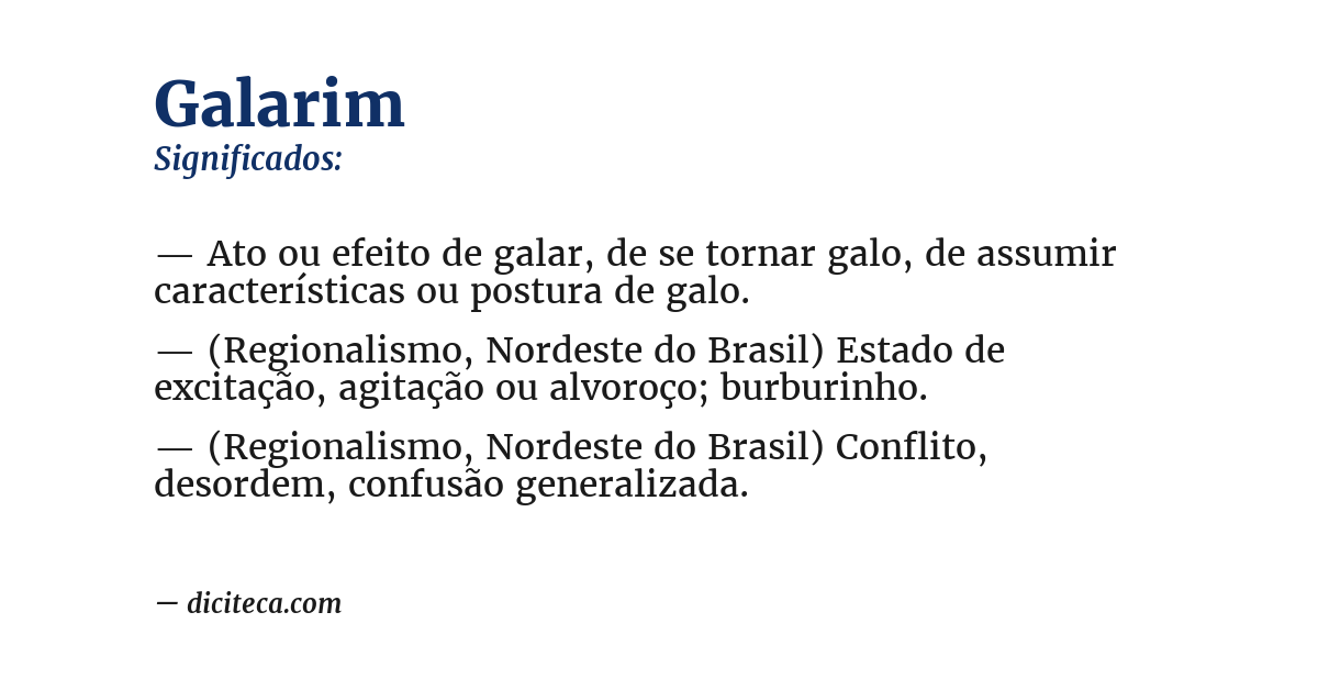 Significado de galarim