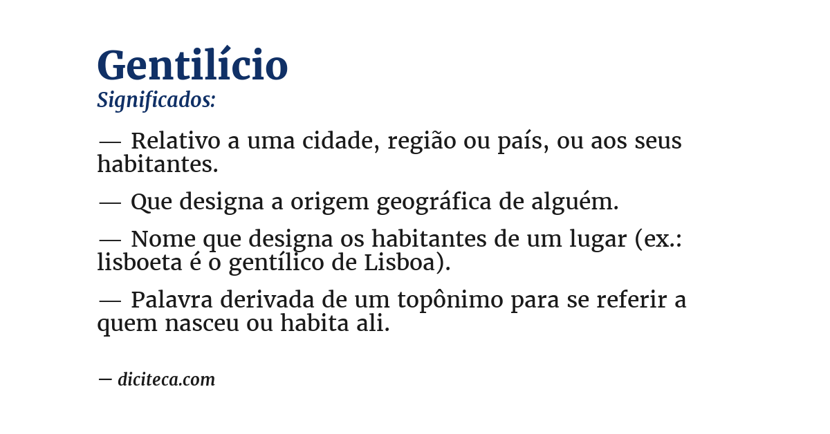 Significado de gentilício