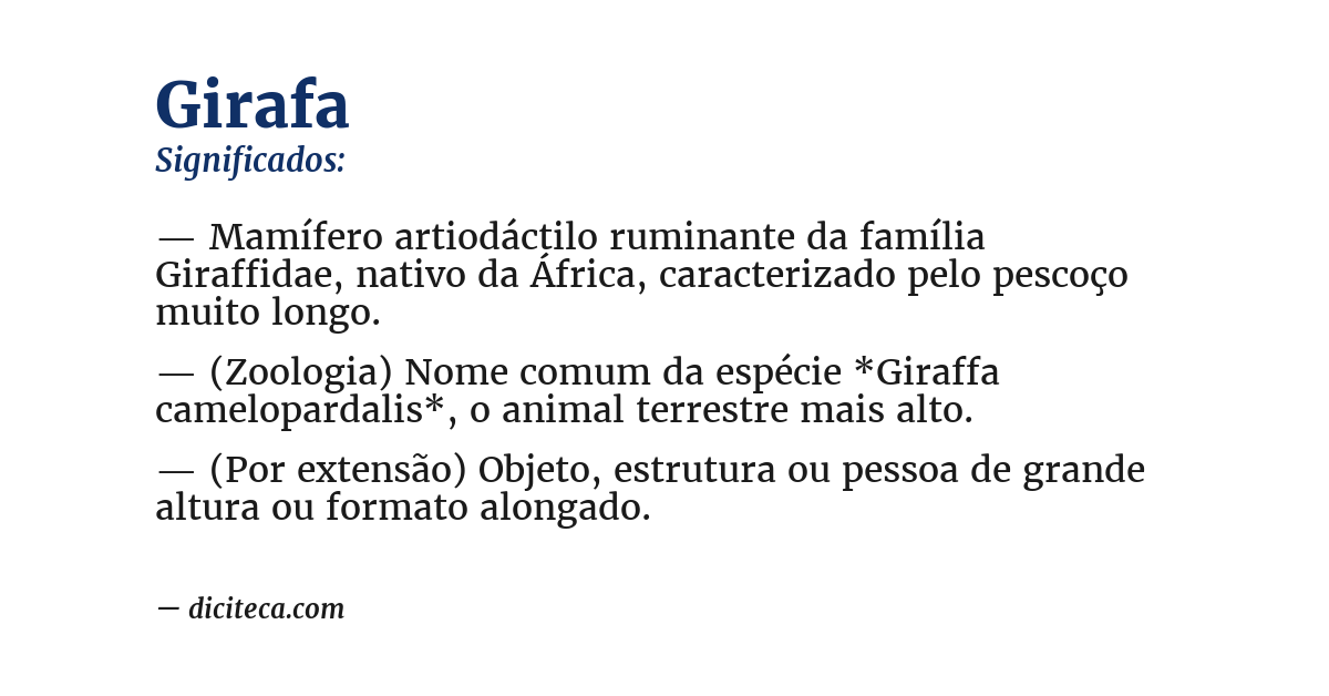 Significado de girafa