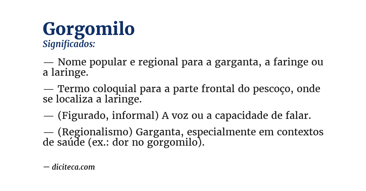 Significado de gorgomilo