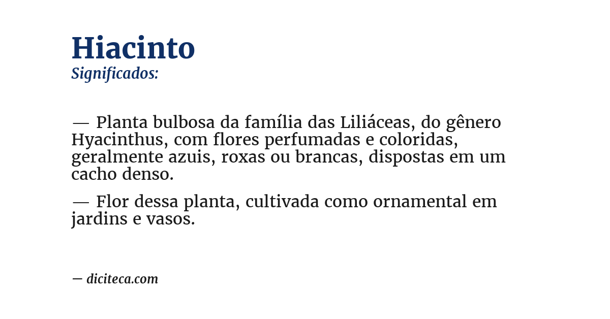 Significado de hiacinto